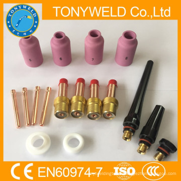 17 pieces tig welding parts kits for wp18 /wp17 tig welding